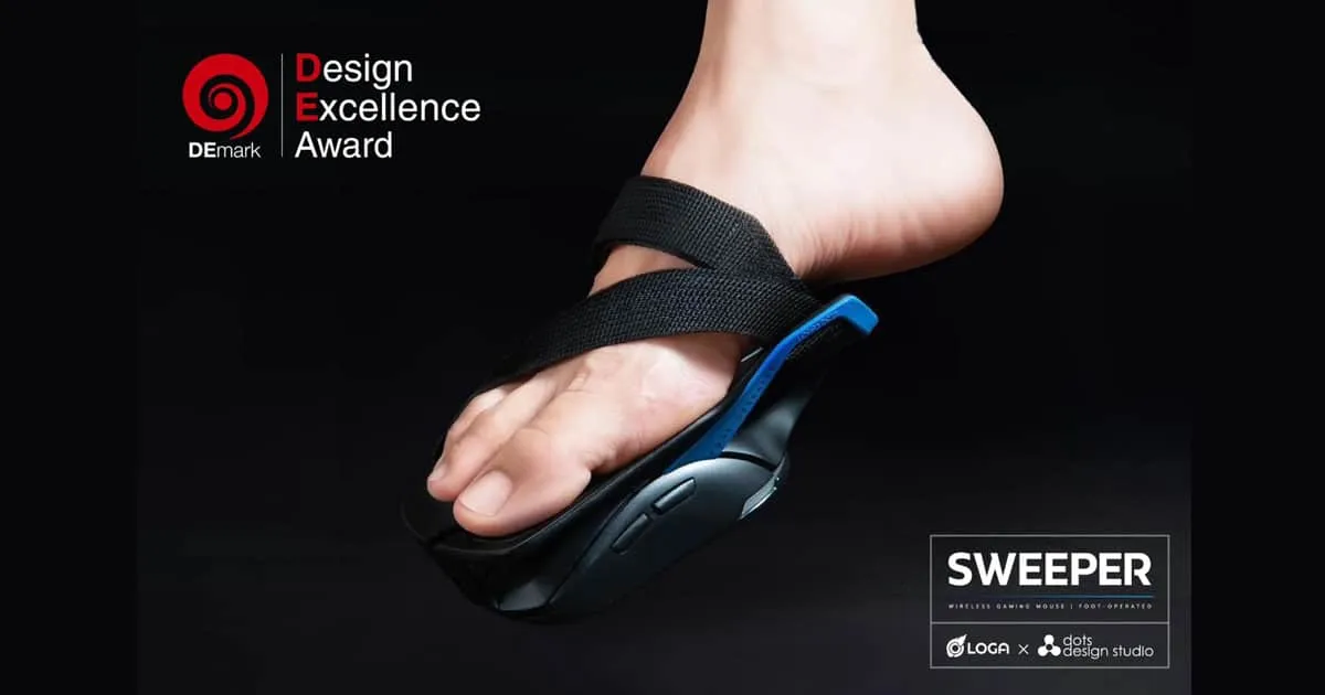 LOGA x Dots design : Sweeper เม้าส์เท้า คว้ารางวัลดีไซน์ จากงาน DEmark award 2023