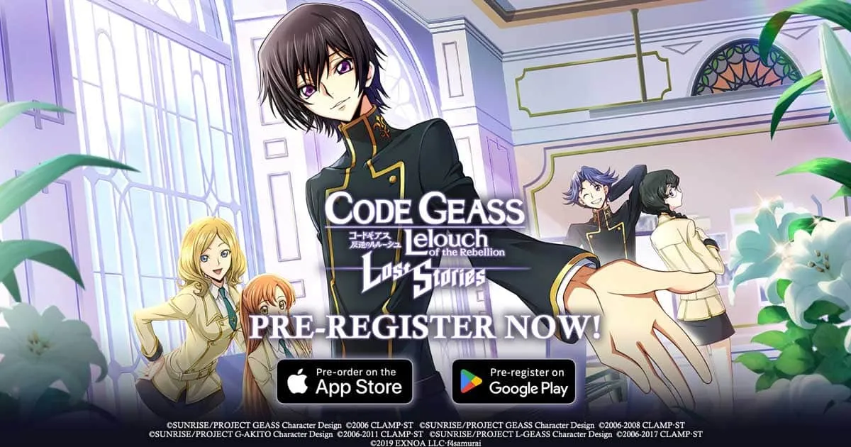 เกมจากอนิเมะดัง Code Geass: Lost Stories เวอร์ชั่นโกลบอลเปิดให้ลงทะเบียนในสโตร์ไทย