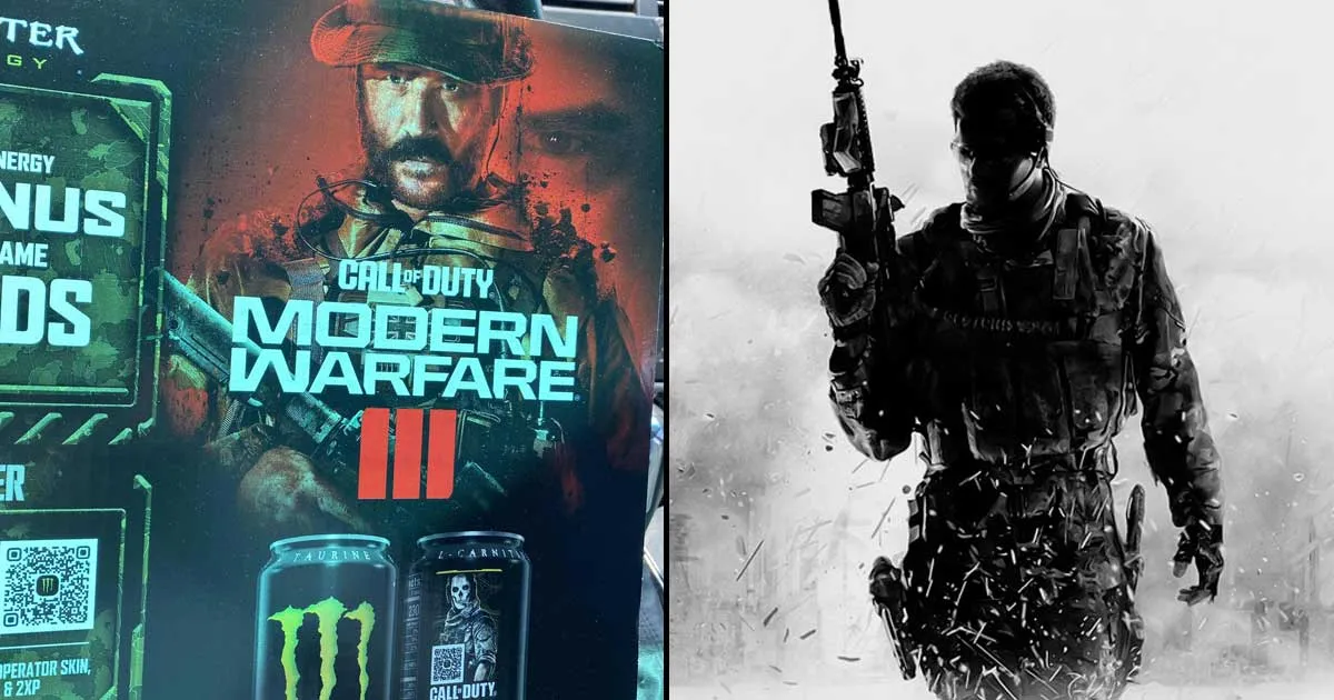 หลุดโลโก้เกม Call of Duty: Modern Warfare 3 ภาครีบู๊ต จากโฆษณาเครื่องดื่มชูกำลัง