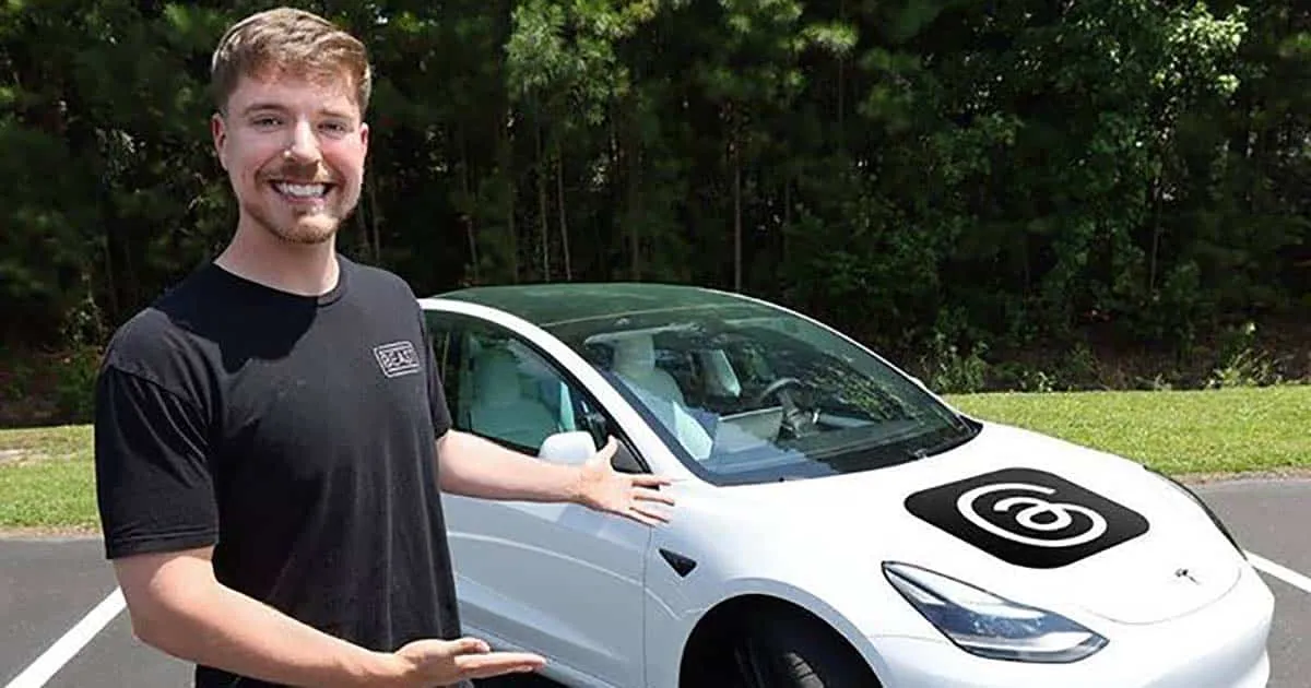 MrBeast ประกาศสุ่มแจกรถ Tesla แก่ผู้ติดตาม ฉลองบัญชี Threads วันแรก