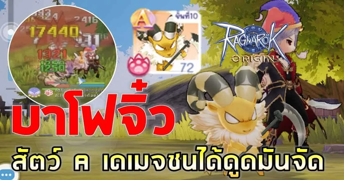 แนะนำบาโฟจูเนียร์ สัตว์เลี้ยงตัวจิ๋วสุดคุ้มใน Ragnarok Origin กับ AD-AOF TV
