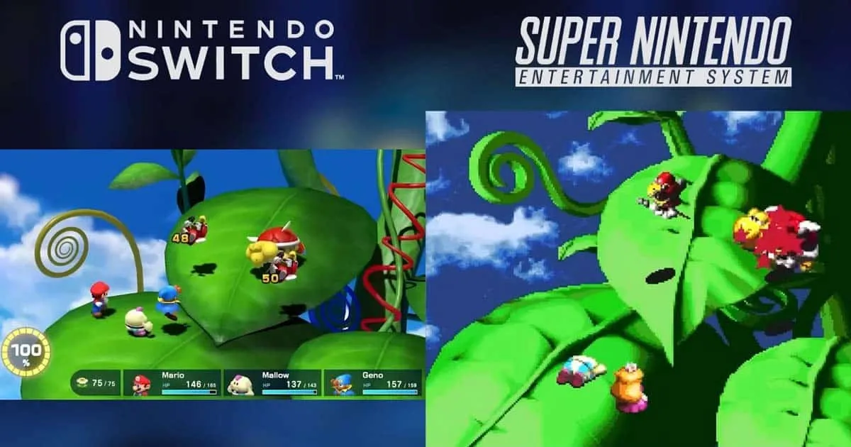 ชมคลิปเปรียบเทียบภาพเกม Super Mario RPG ทั้ง 2 ยุคแบบช็อตต่อช็อต