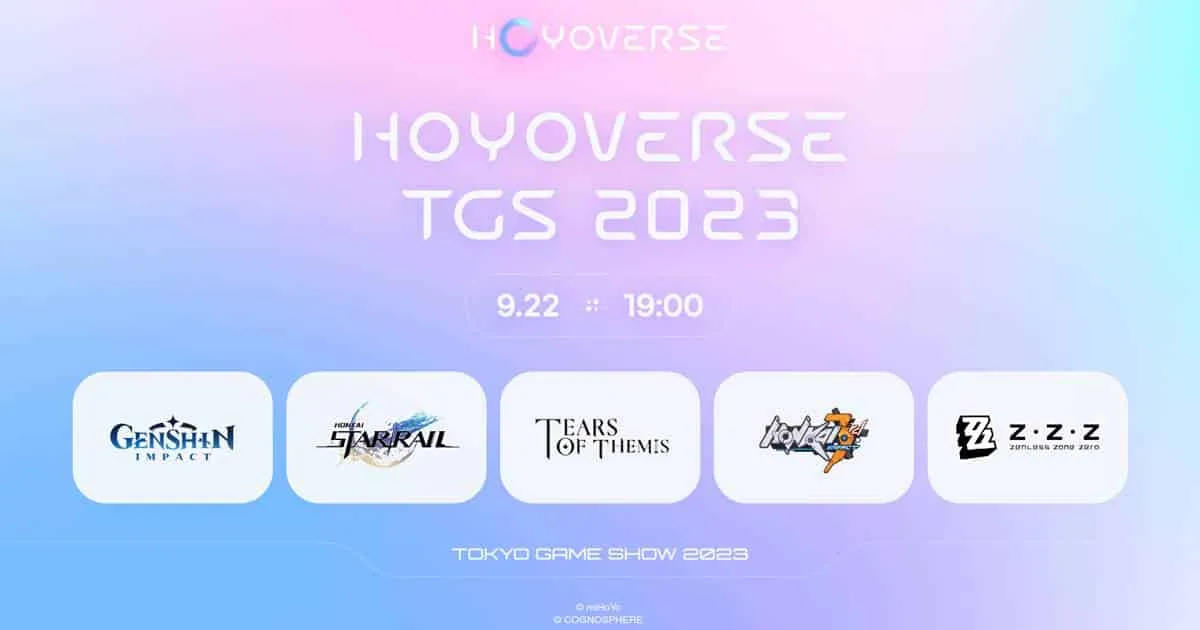 HoYoverse จะพา 5 เกมสุดฮิตมาเข้าร่วมงาน Tokyo Game Show 2023!