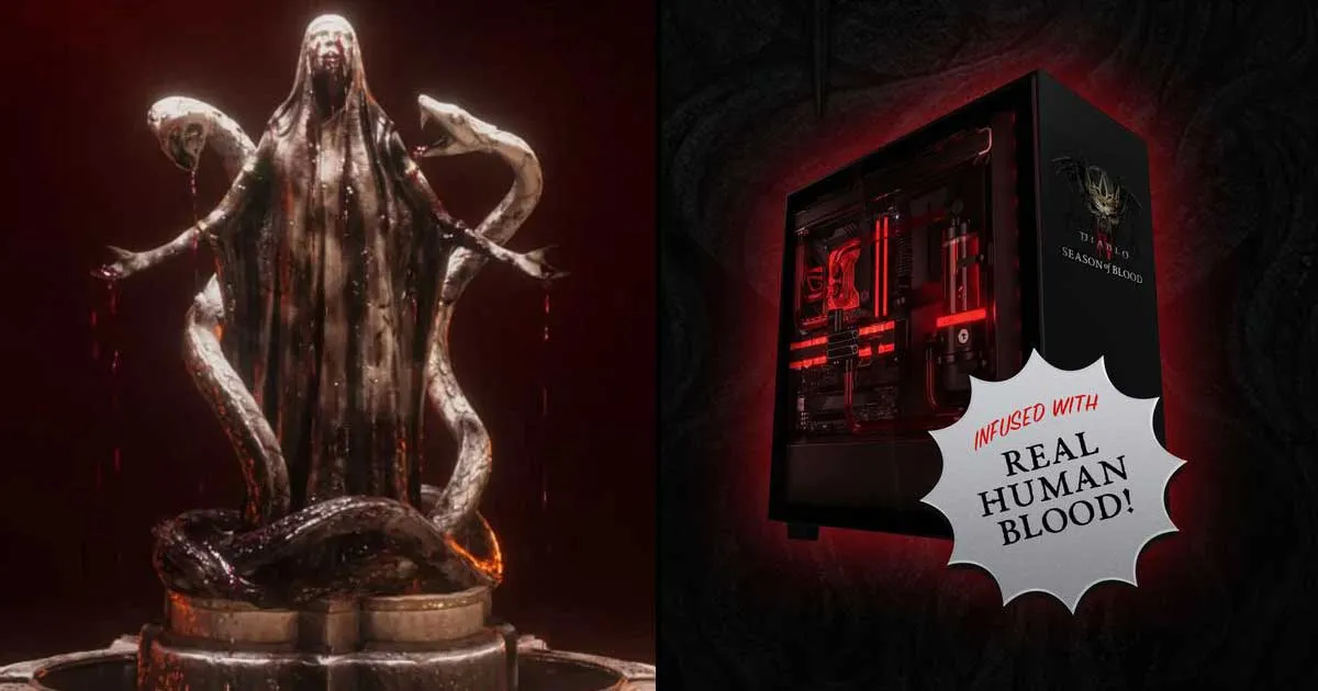 Blizzard เตรียมแจก PC ธีม Diablo ที่ผสมเลือดมนุษย์ไว้ในระบบระบายความร้อนด้วย