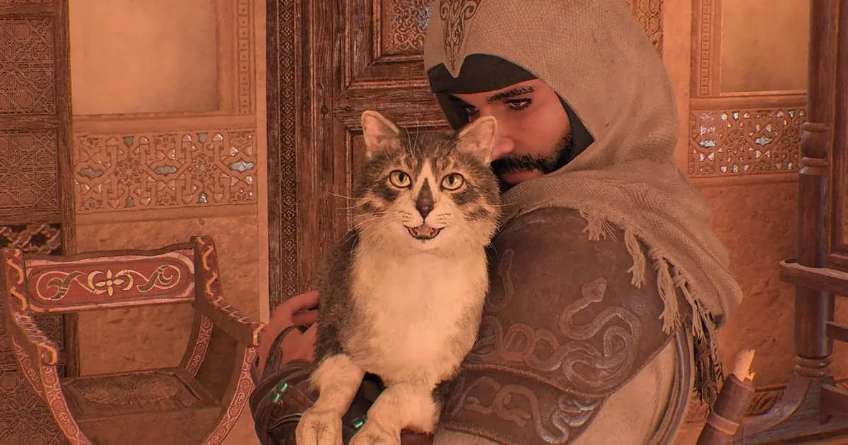 Assassin's Creed ใส่น้องแมวหน้าเหมือนโลโก้ ตามที่แฟนคลับขอมา