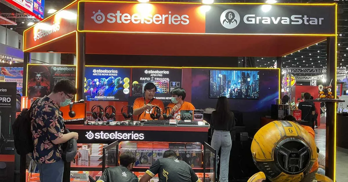 อลังการ Steelseries & Gravastar จับมือบุก Thailand Game Show 2023 ลดราคาอุปกรณ์เกมมิ่ง แบบไม่ควรพลาด
