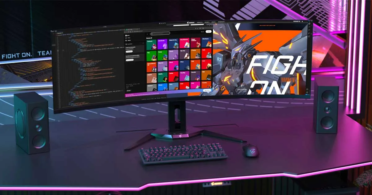 Gigabyte เปิดตัวจอมอนิเตอร์ Super-wide OLED ตัวแรกของค่าย