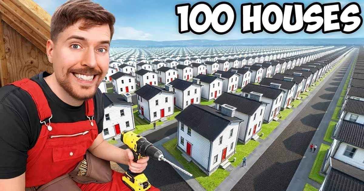 MrBeast ยูทูบเบอร์ชื่อดัง แจกบ้าน 100 หลัง ให้ผู้ยากไร้ได้อยู่ฟรี!