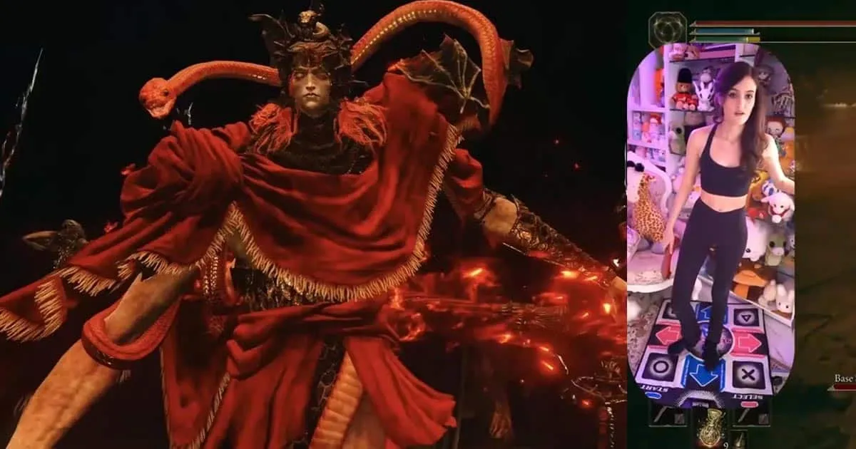เกมเมอร์สาวปราบ Messmer บอสสุดโหดจากเกม ELDEN RING Shadow of the Erdtree โดยใช้แผ่นเกมเต้น (Dancing Pad) ในการบังคับ