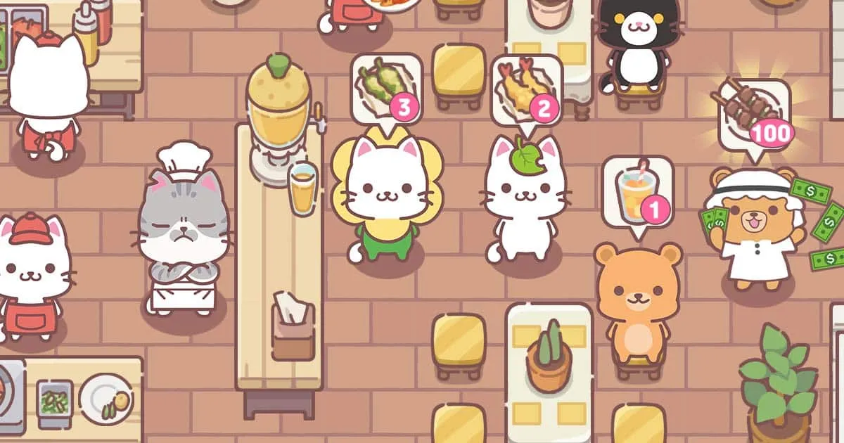 Idle Food Cafe : Genius Chef พร้อมให้เปิดร้านอาหารไปกับเชฟแมวเหมียวแล้วบนมือถือระบบ Android สโตร์ไทย