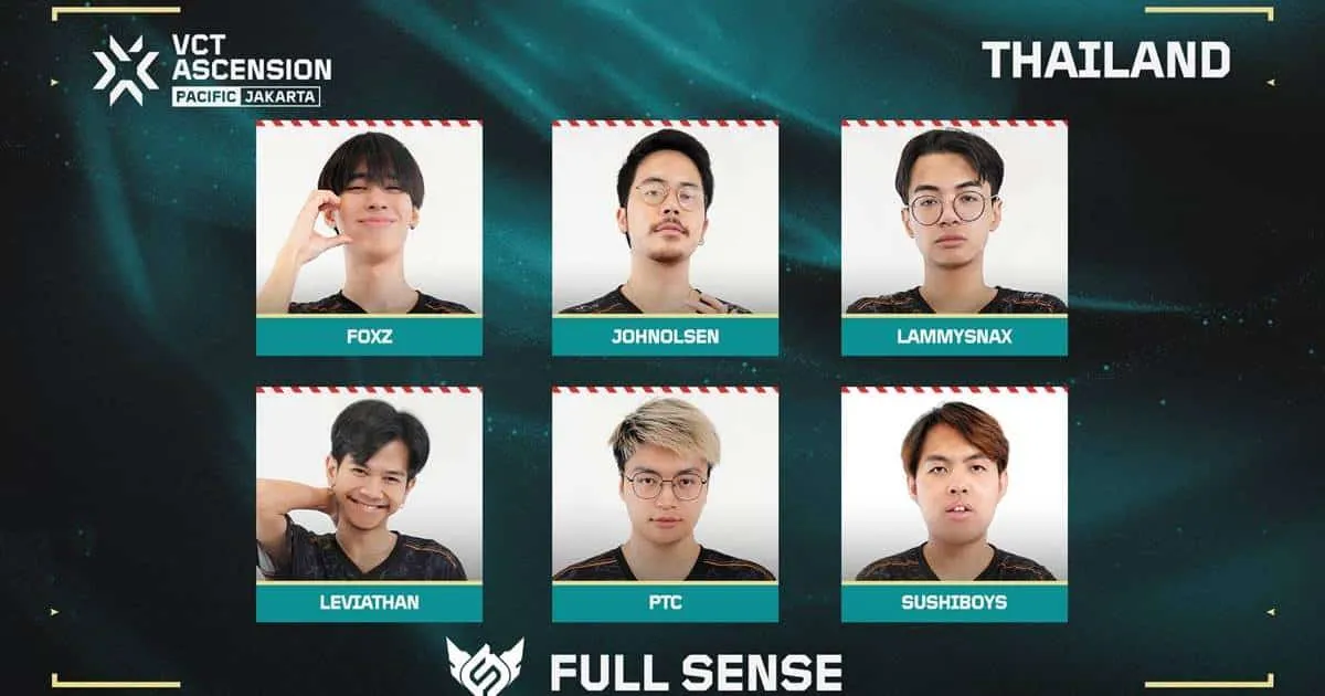 เปิดโผ 10 ทีมสุดท้ายสู้ศึก VCT ASCENSION PACIFIC JAKATAR ร่วมส่งกำลังใจเชียร์ FULL SENSE คว้าแชมป์ วันที่ 20-29 กันยายนนี้