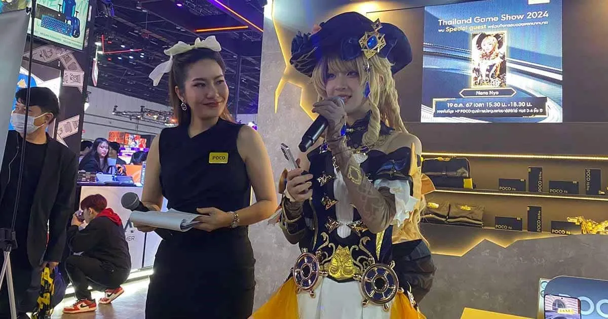 คอสเพลเยอร์สาวสวยชื่อดัง Nana Nya มาเยือนบูธ POCO ในงาน Thailand Game Show 2024