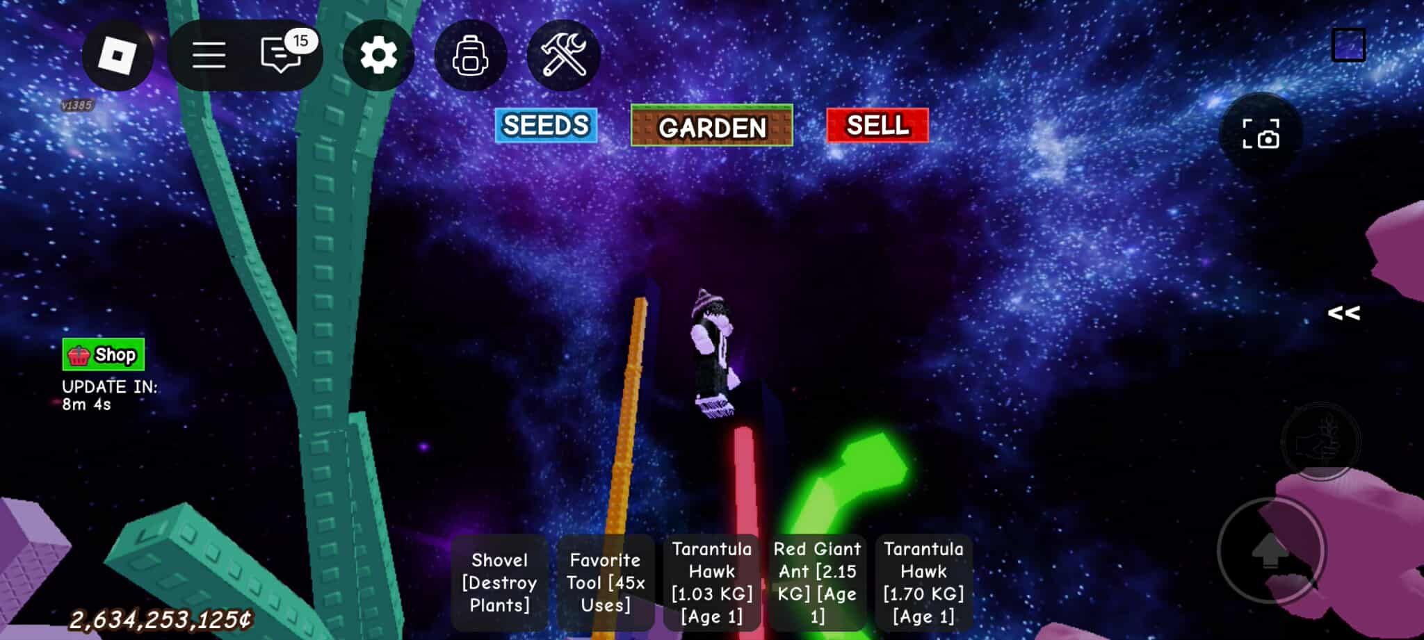Grow a garden Space Travel