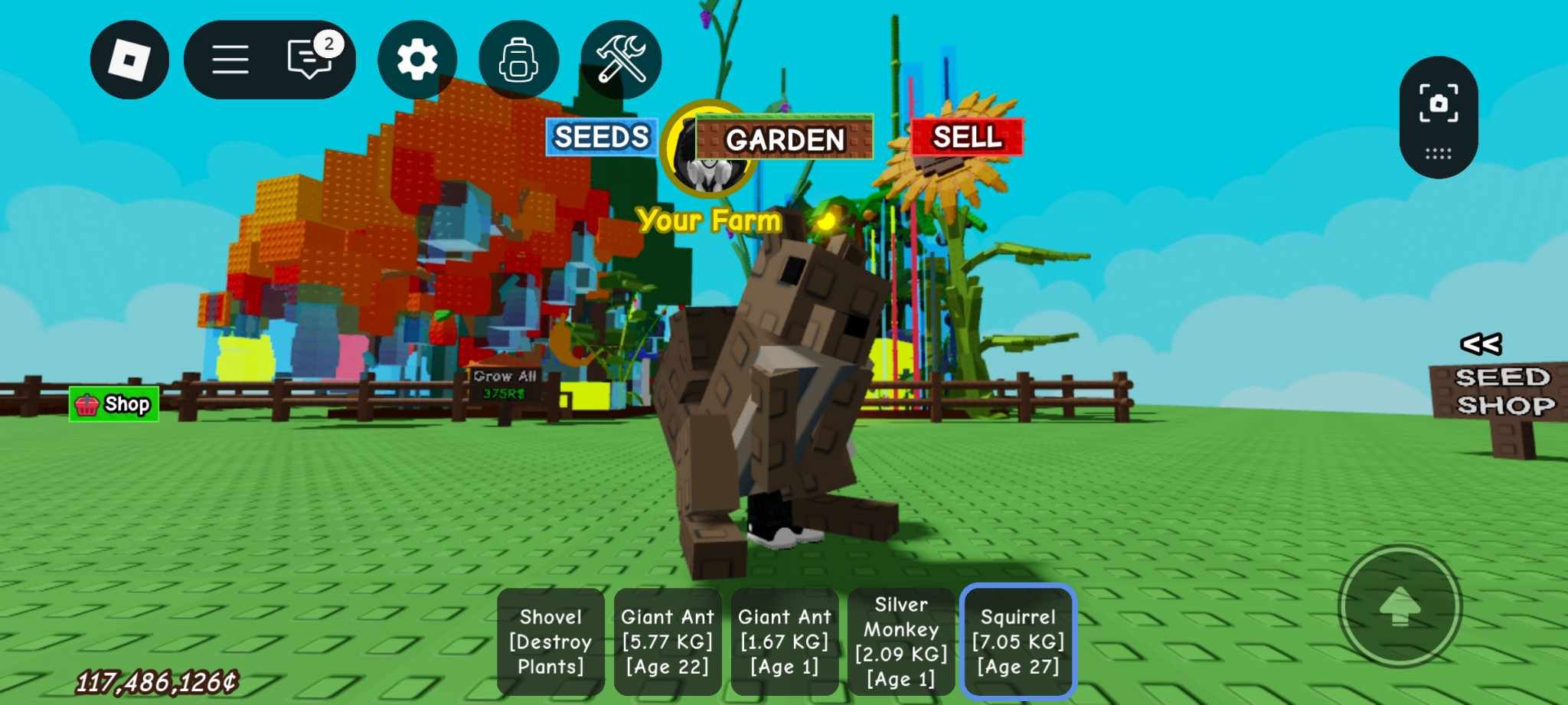 Grow a Garden กระรอก
