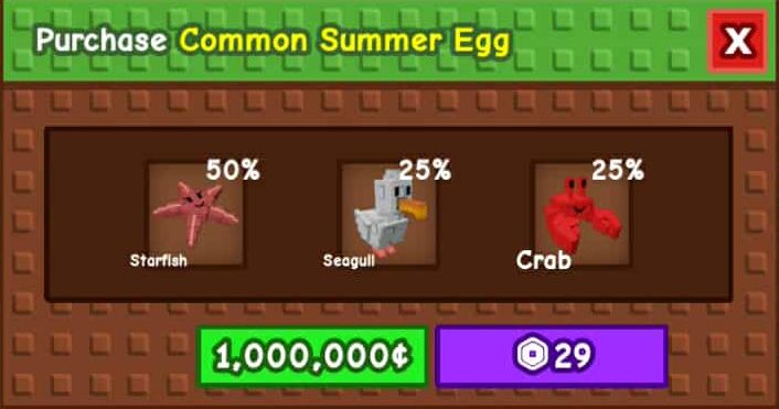 Grow a Garden summer pet
