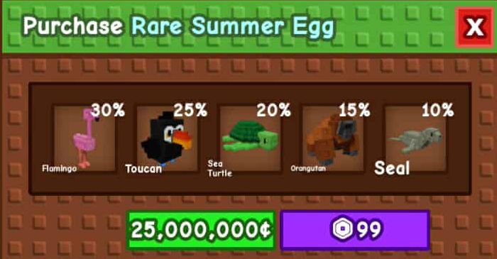 Grow a Garden summer pet