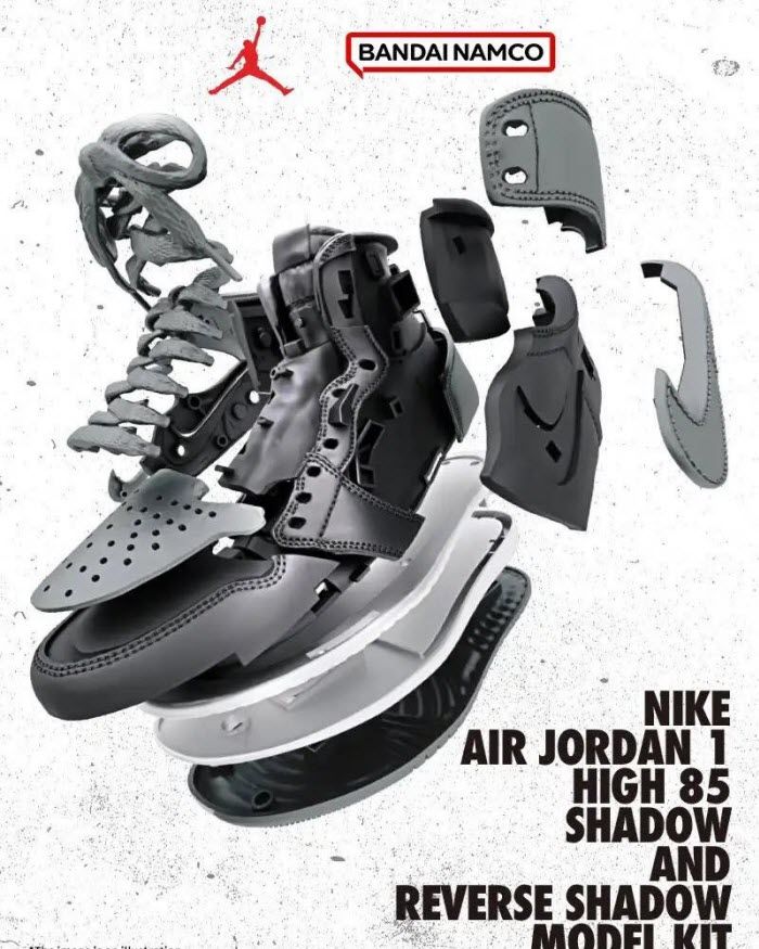 NIKE AIR JORDAN 1 HIGH 85 SHADOW & REVERSE SHADOW MODEL KIT