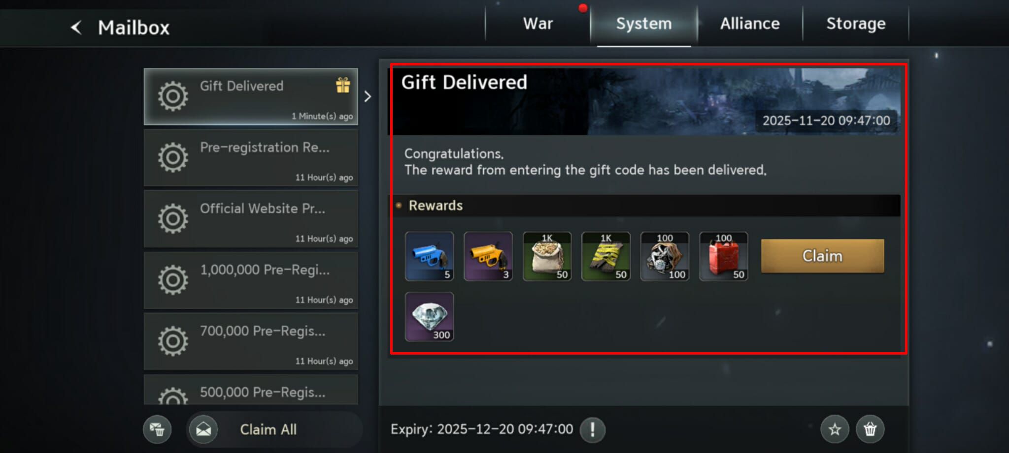 Gift Code