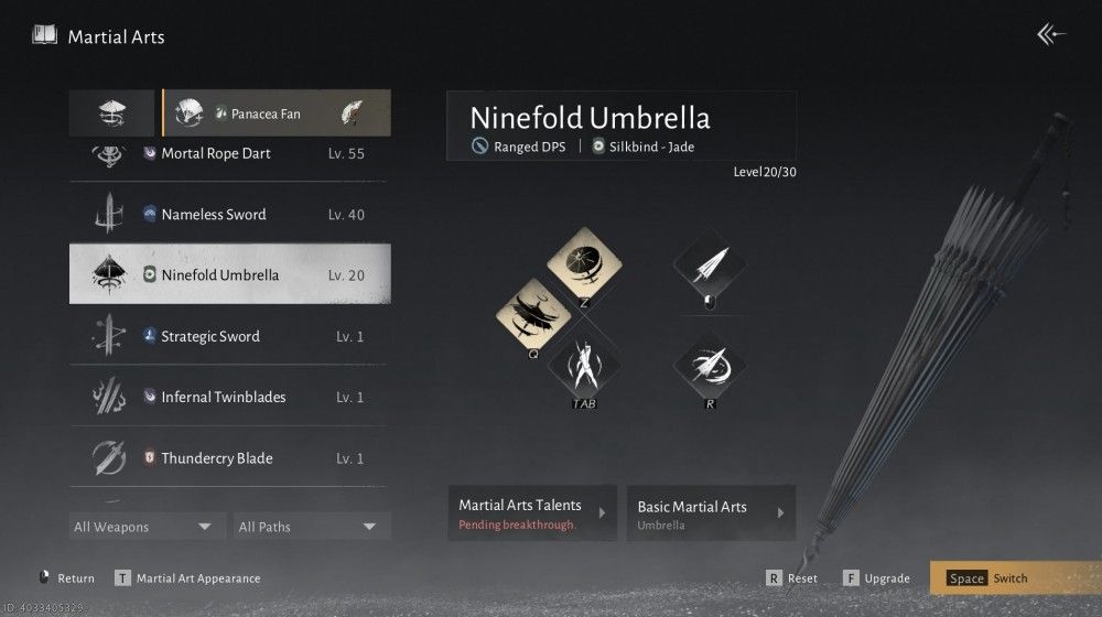 Where Winds Meet Vernal Umbrella Build