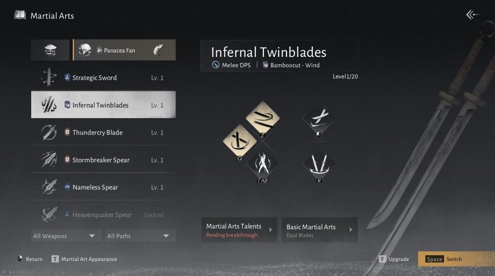 Where Winds Meet Infernal Twinblades Build
