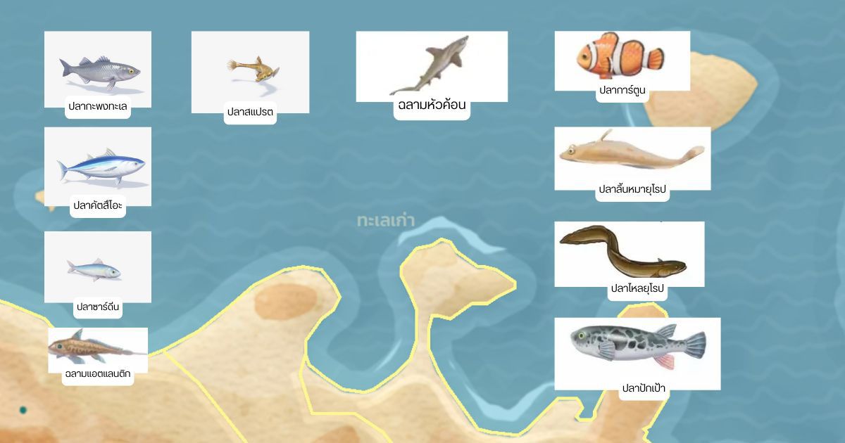 Heartopia จุดตกปลา