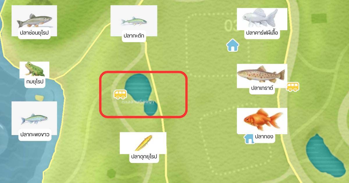 Heartopia จุดตกปลา