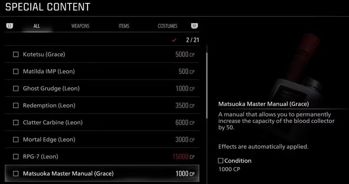 Resident Evil Requiem Special Content