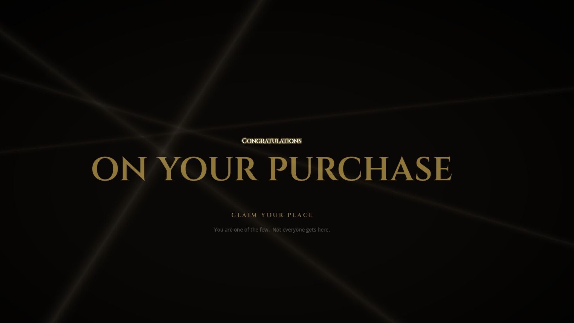 Congratulations On Your Purchase