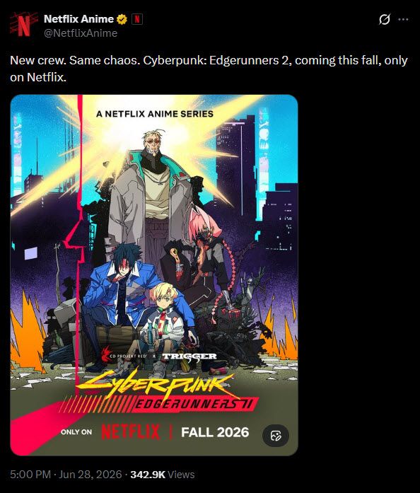 Cyberpunk: Edgerunners 2