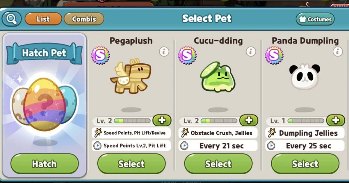 CookieRun Classic Tier List Pet สัตว์เลี้ยง