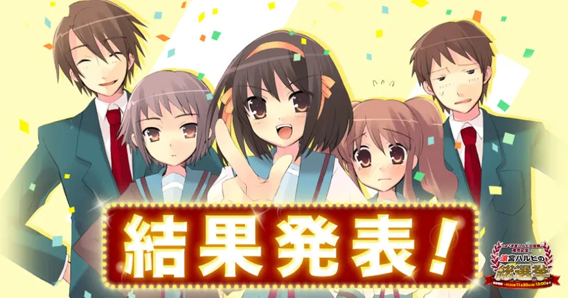 เผย 10 อันดับ ตัวละครยอดนิยมล่าสุด จากซีรีส์ในตำนาน Suzumiya Haruhi