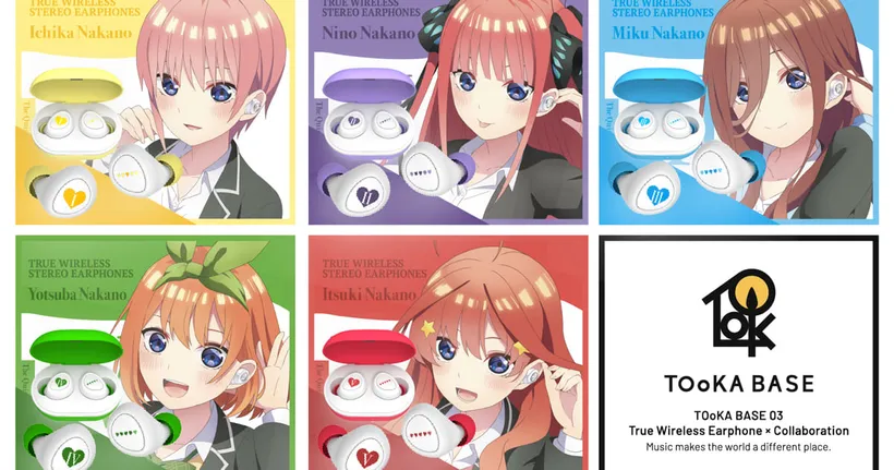 Gotoubun no Hanayome ออกสินค้า หูฟัง ไร้สายในธีมสาวๆ แฝดห้า