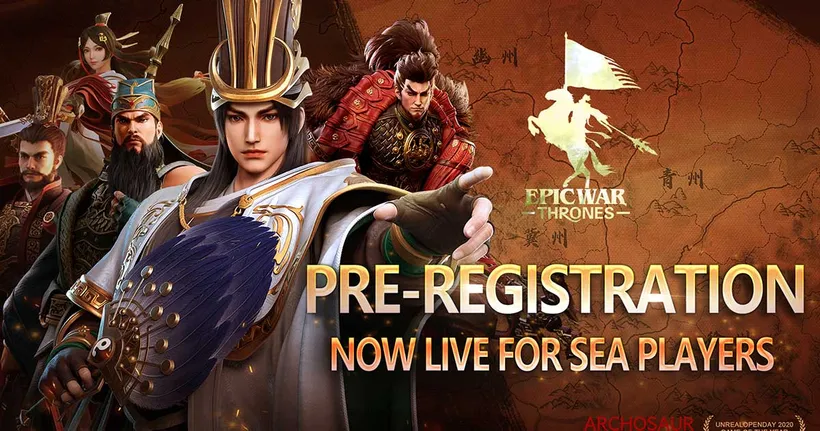 Archosaur Games เปิดเกมใหม่ EpicWar: Thrones ลงทะเบียนได้เลย