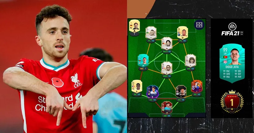 โจต้า กองหน้าลิเวอร์พูล ผงาดอันดับ 1 ในการแข่ง FIFA 21 หลังชนะ 30 นัดรวด