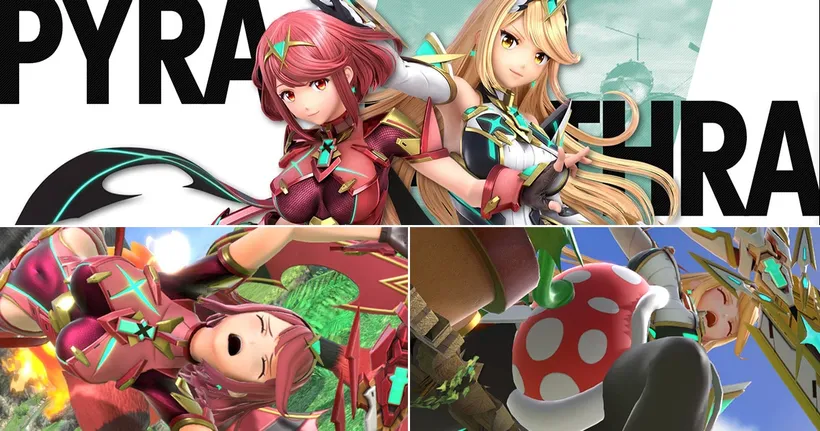 Pyra กับ Mythra ถูกแกงแบบ 18+ หลังจากเข้ามาในเกม Super Smash Bros. Ultimate