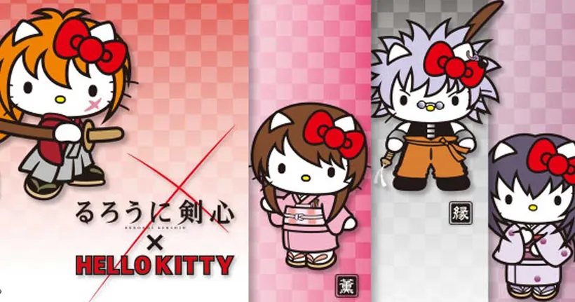 Rurouni Kenshin ร่วมกับ Hello Kitty ออกสินค้าออริจินัลน่ารักๆ