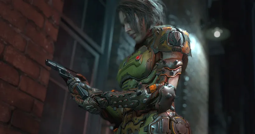จะเป็นอย่างไรเมื่อน้องจิล วาเลนไทน์จากเกม Resident Evil 3 Remake สวมชุด Doom Slayer