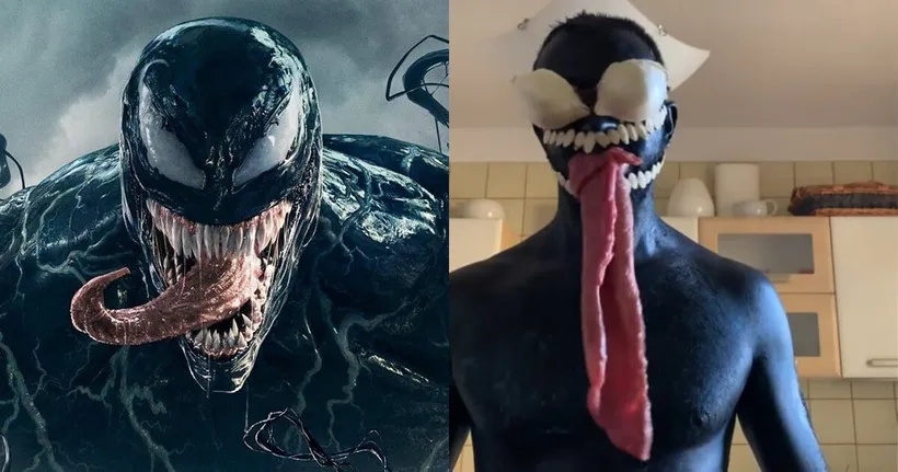 ผู้ใช้ TikTok กลายเป็นไวรัลเมื่อเขาคอสเพลย์เป็น Venom ด้วยวัตถุดิบกินได้ในครัว!
