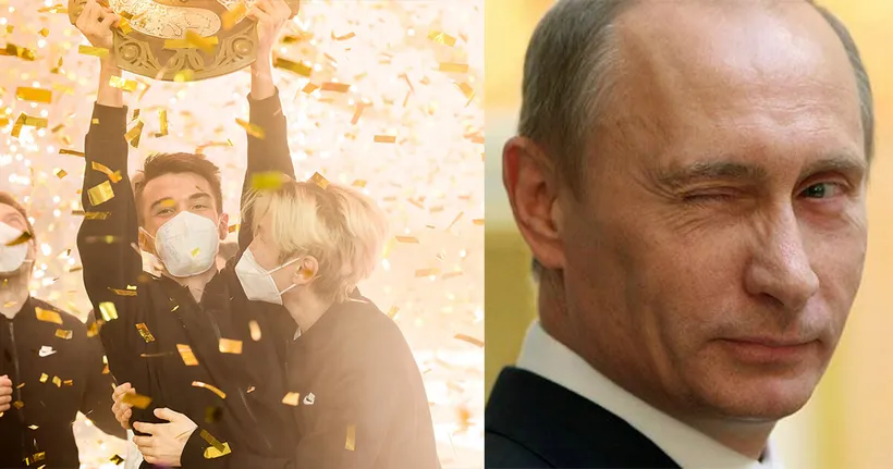 Vladimir Putin ประธานาธิบดีรัสเซียร่วมยินดี Team Spirit คว้าชัยใน TI10