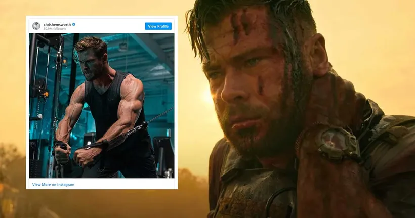 Chris Hemsworth เบ่งกล้ามประกาศเตรียมเริ่มถ่ายทำ Extraction 2 แล้ว
