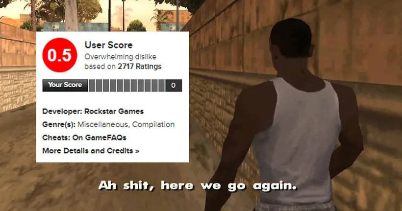 คะแนน Metacritic ของ GTA: Trilogy ดิ่งเหวเหลือที่ 0.5