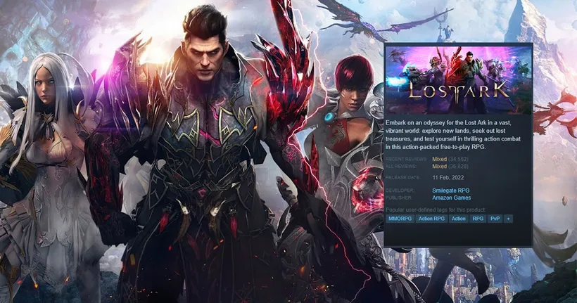 Lost Ark บน Steam โดนผู้เล่นแห่จองกฐินรีวิวบอมเพราะปัญหาเซิร์ฟเวอร์
