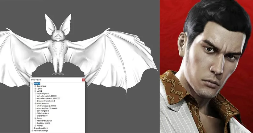 FF Origin ใช้จำนวนโพลีกอนเกินจำเป็น! ค้างคาวตัวเดียวมากกว่า Kiryu ถึง 3 เท่า!