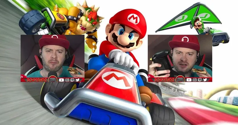 ยูทูบเบอร์สกิลเทพ โชว์เล่น Mario Kart 8 Deluxe มือเดียวพร้อมกินพิซซ่าไปด้วย