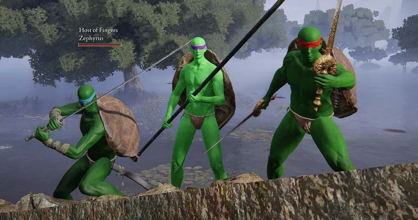 สุดฮา! เมื่อเกมเมอร์ไทยและต่างประเทศลองตั้งแก๊งเต่านินจาในเกม Elden Ring