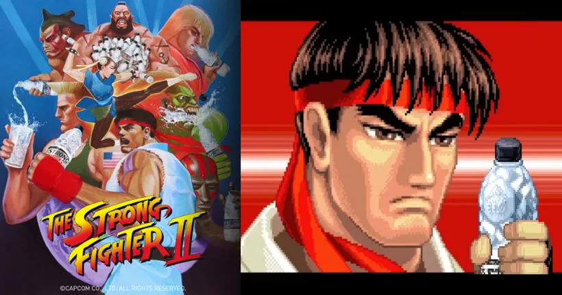 Street Fighter II ร่วมกับเครื่องดื่มโซดา The Strong ออกคลิปโฆษณาอย่างแนว