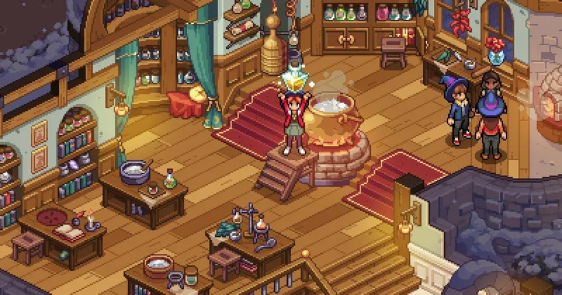 Witchbrook เกมโซเชี่ยล RPG ใช้ชีวิตในโรงเรียนเวทมนต์เปิดหน้าร้านบน Steam
