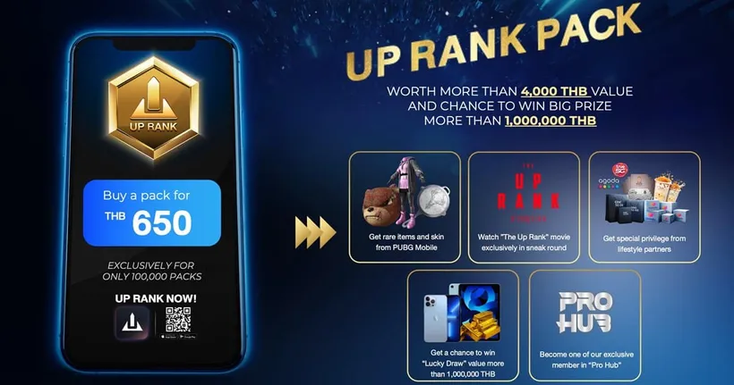 ‘The Up Rank อาชญาเกม’ ครั้งแรกในการเชื่อมโลกภาพยนตร์ สู่เกม และชีวิตจริง กับ “UP RANK PACK”