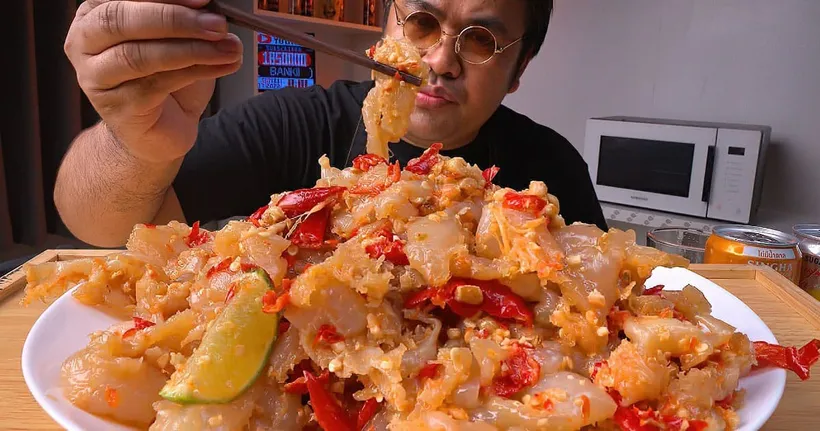 ยำแมงกะพรุนพริกสดแซ่บๆ กรอบมากก Spicy Jelly Fish