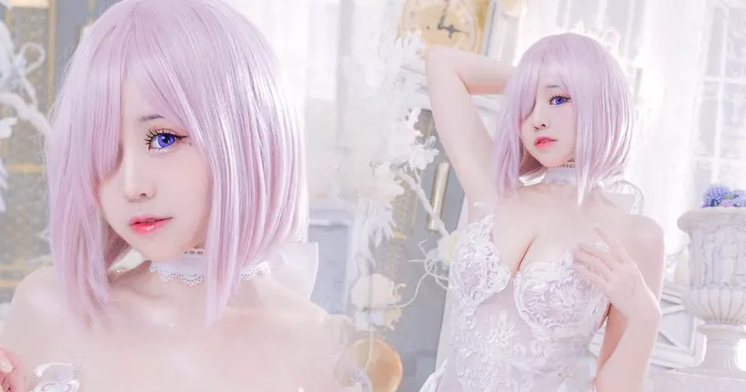 อยากแต่งเลยครับ! คอสเพลย์ Mash จาก Fate/Grand Order ในชุดเจ้าสาวสีขาว